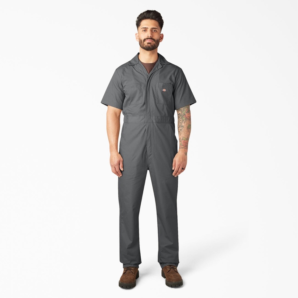 Dickies Men's Short Sleeve‎ Coverall GRAY (GY)